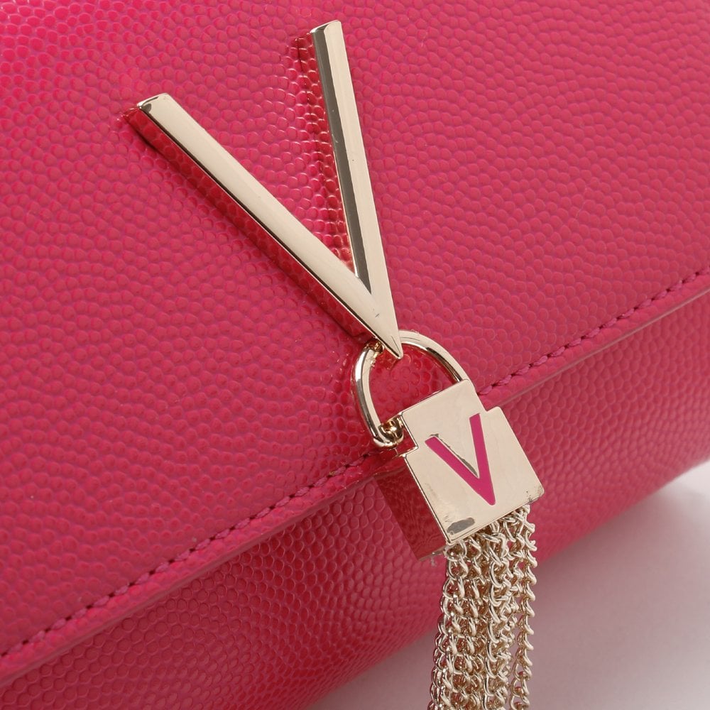 Divina Fuchsia Pebbled Shoulder Bag