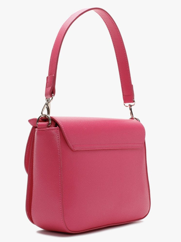 Divina Large Fuchsia Pebbled Shoulder Bag