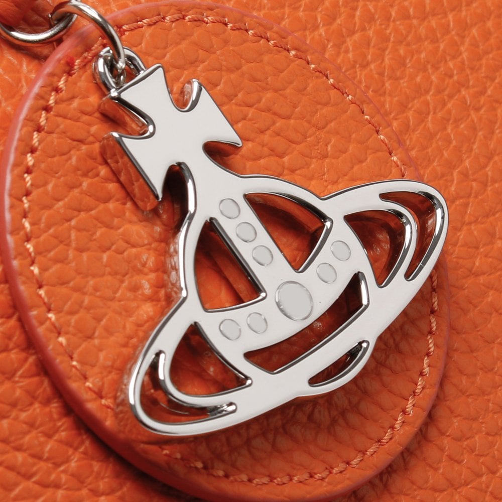 Large Rachel Orange Leather Shopper Bag