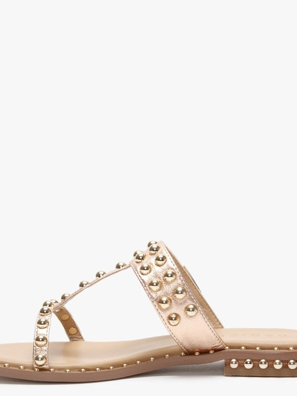 Episode Pink Metallic Leather Studded Sandals