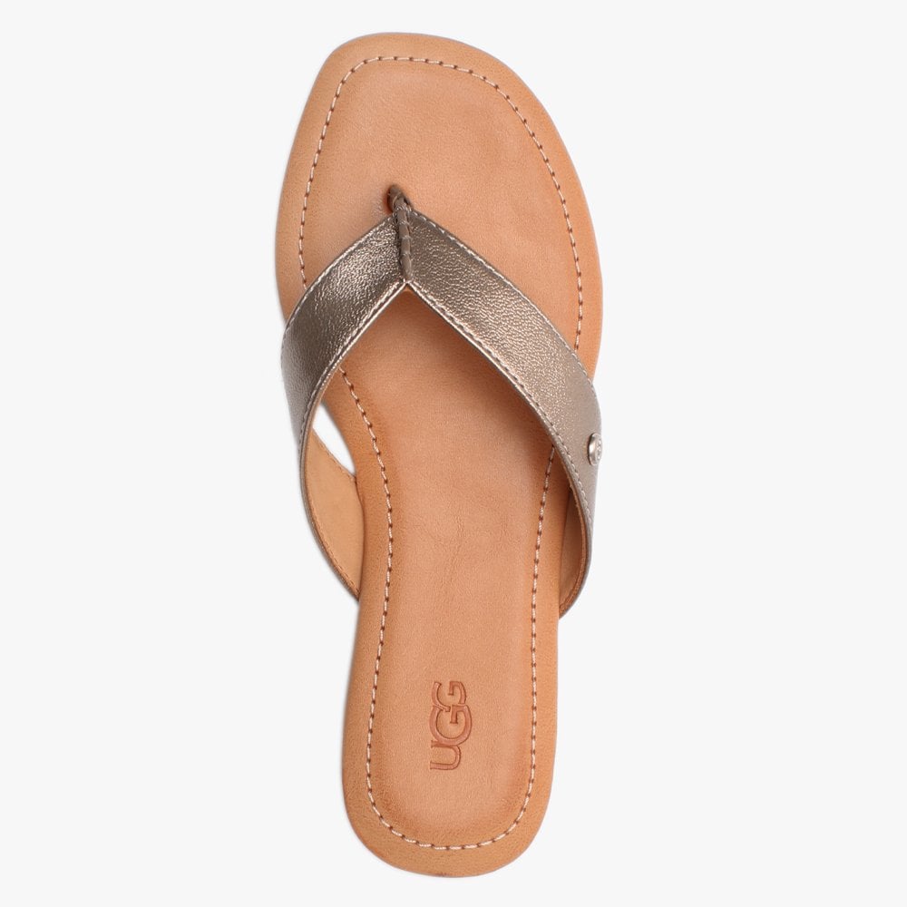 Tuolumne Light Bronze Metallic Flip Flops