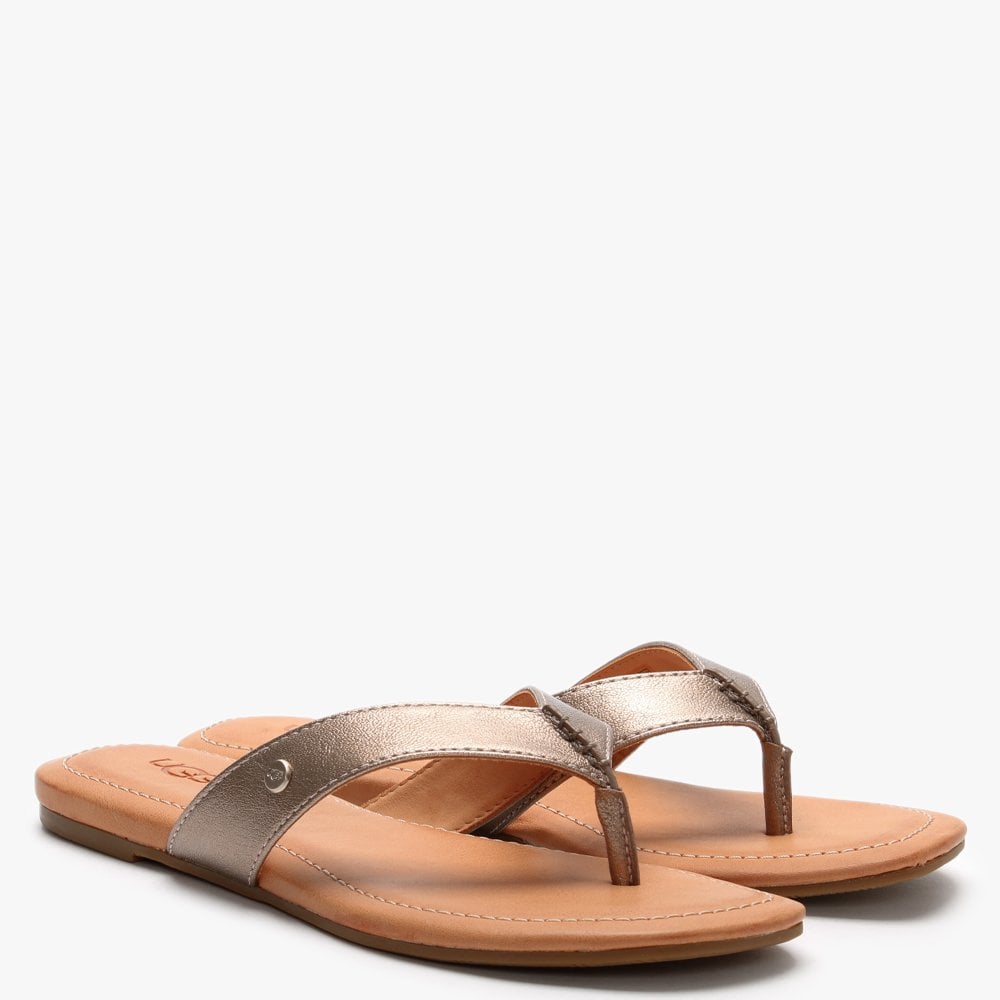 Tuolumne Light Bronze Metallic Flip Flops