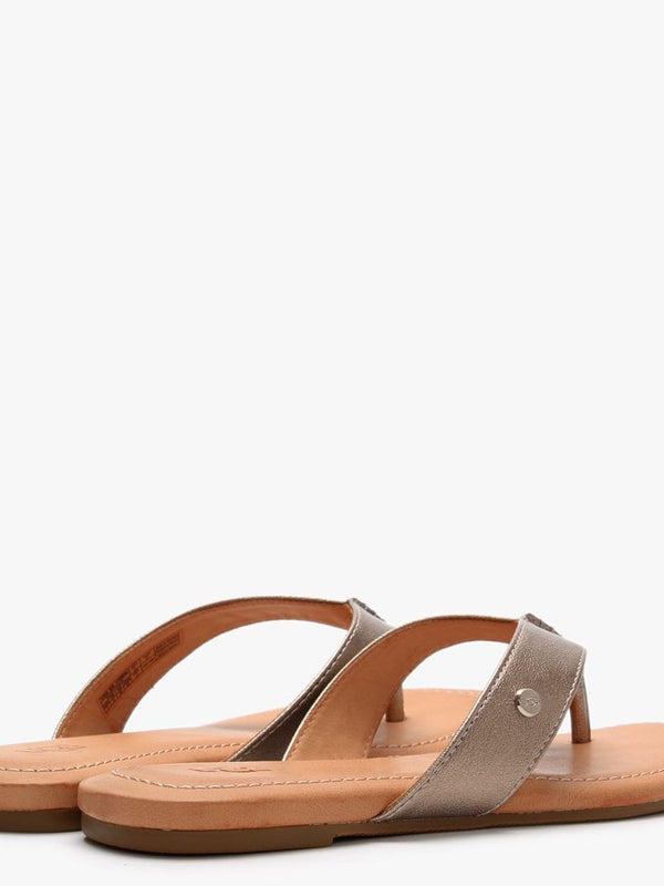Tuolumne Light Bronze Metallic Flip Flops