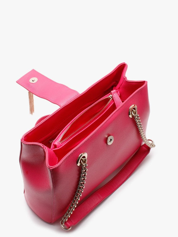 Divina Fuchsia Pebbled Tote Bag