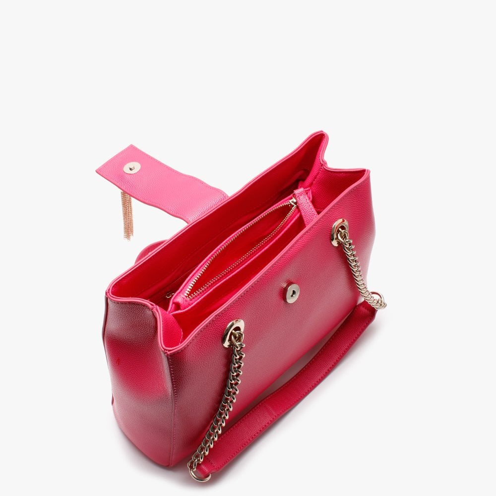 Divina Fuchsia Pebbled Tote Bag