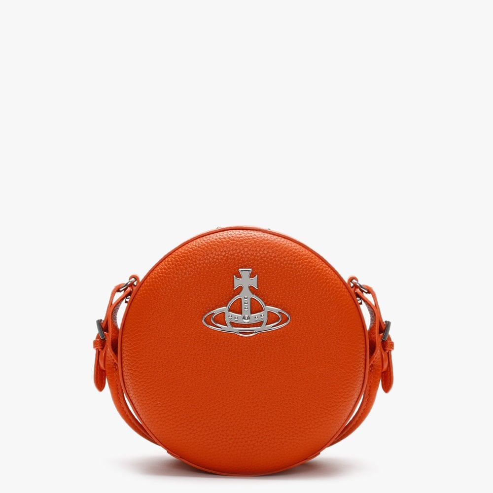 Vivienne Westwood Johanna Orange Vegan Round Cross-Body Bag