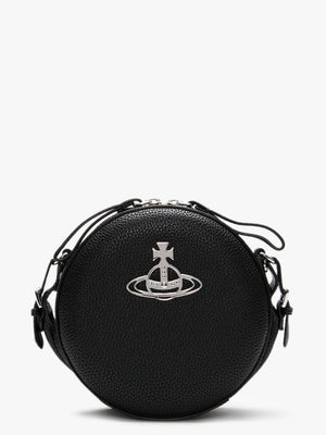 Johanna Black Vegan Round Cross-Body Bag