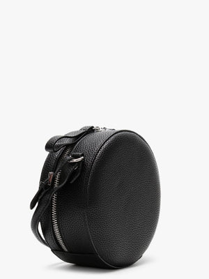 Johanna Black Vegan Round Cross-Body Bag