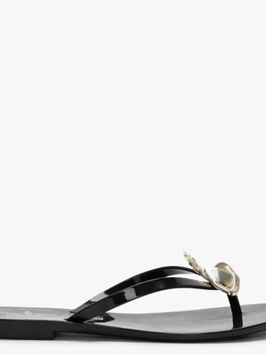 x Melissa Harmonic Orb Black Flip Flops