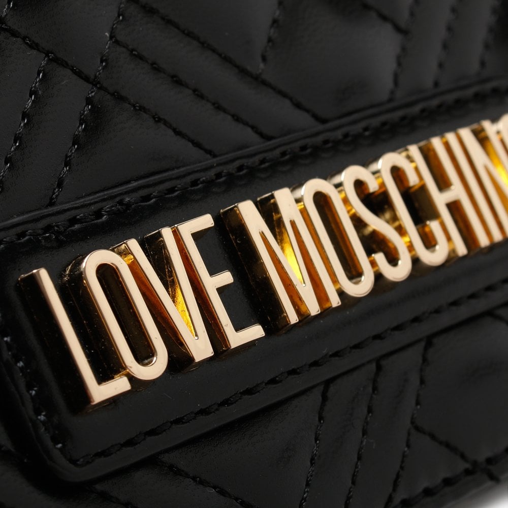 Quilted Black Clutch Bag