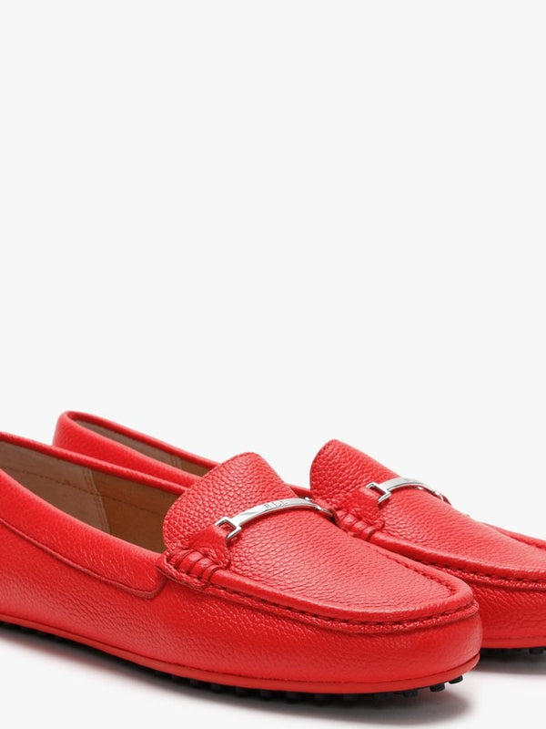 Briony Red Leather Loafers