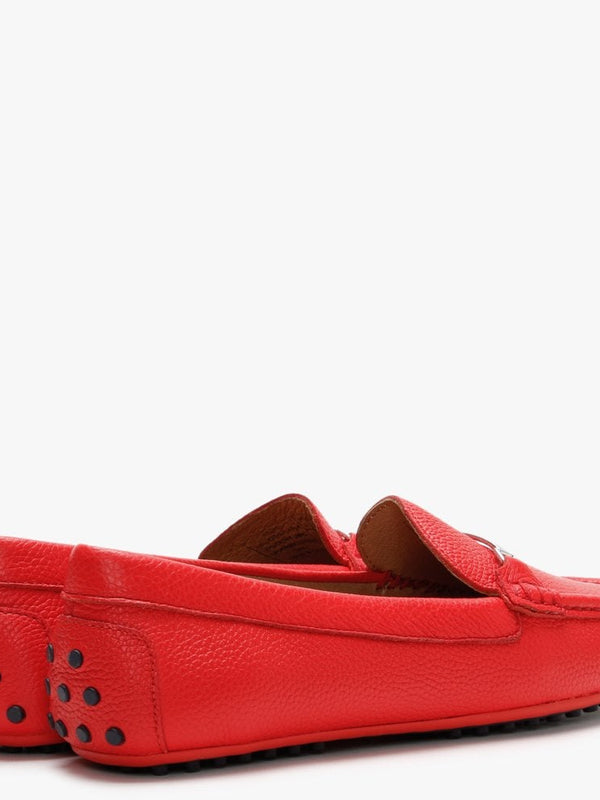 Briony Red Leather Loafers