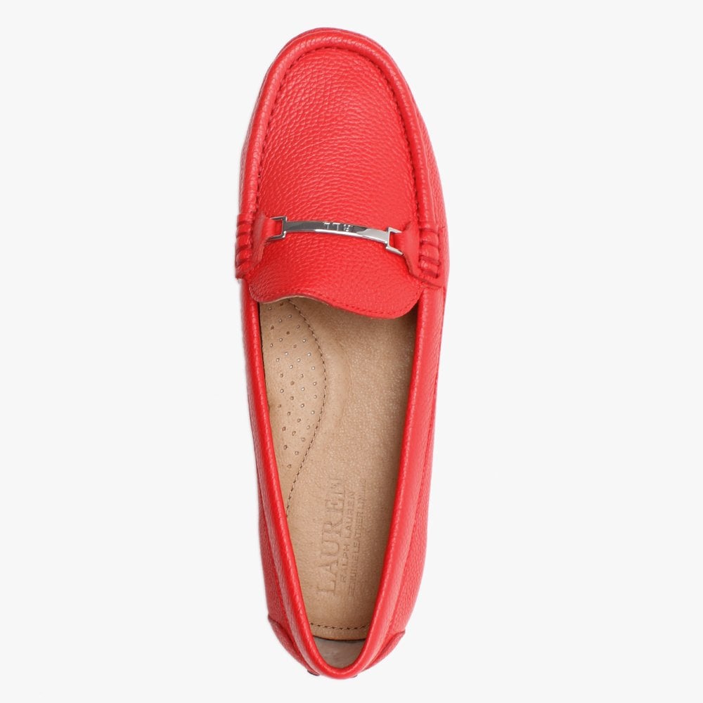Briony Red Leather Loafers