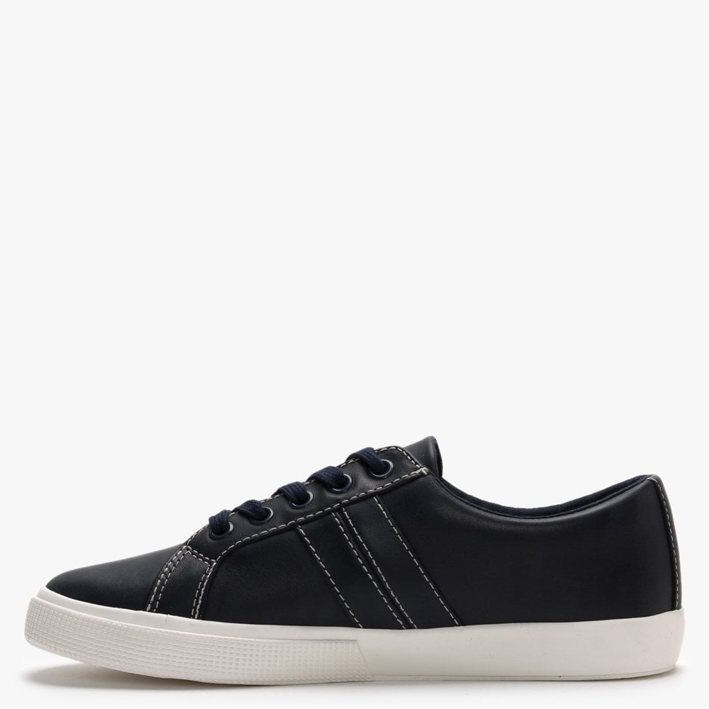Janson II Navy Leather Trainers