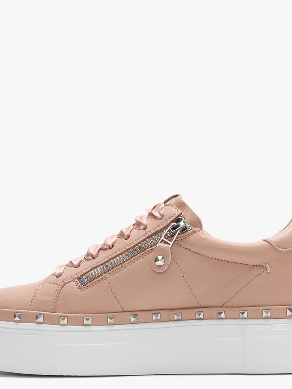 Nano Nude Leather Studded Chunky Trainers