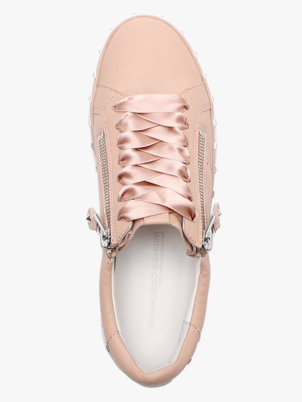 Nano Nude Leather Studded Chunky Trainers