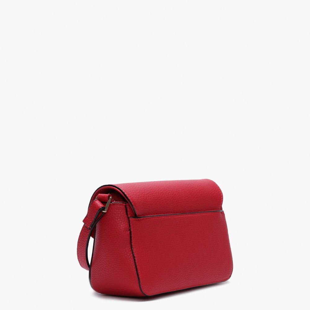 Lilo Red Padlock Cross-Body Bag