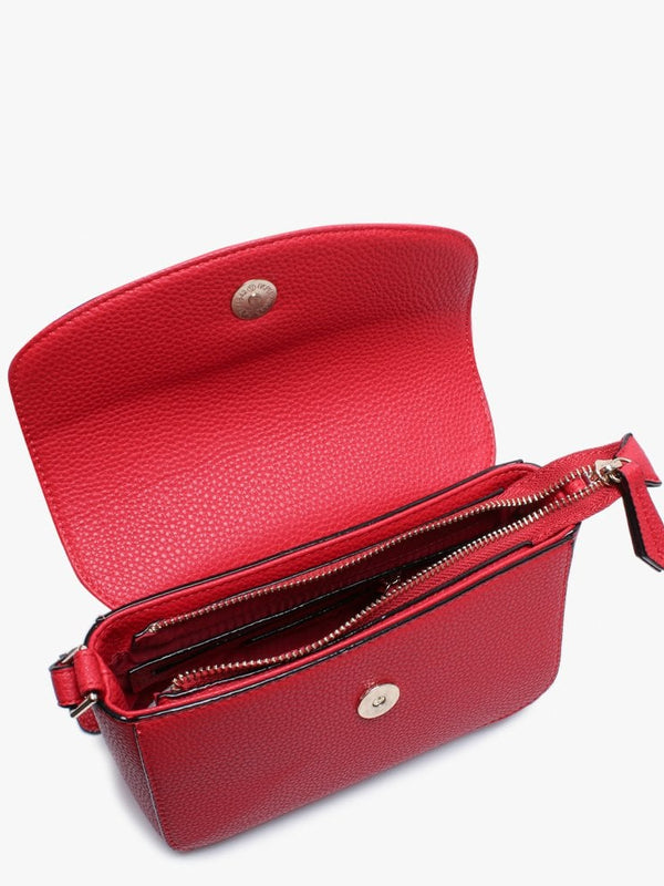 Lilo Red Padlock Cross-Body Bag