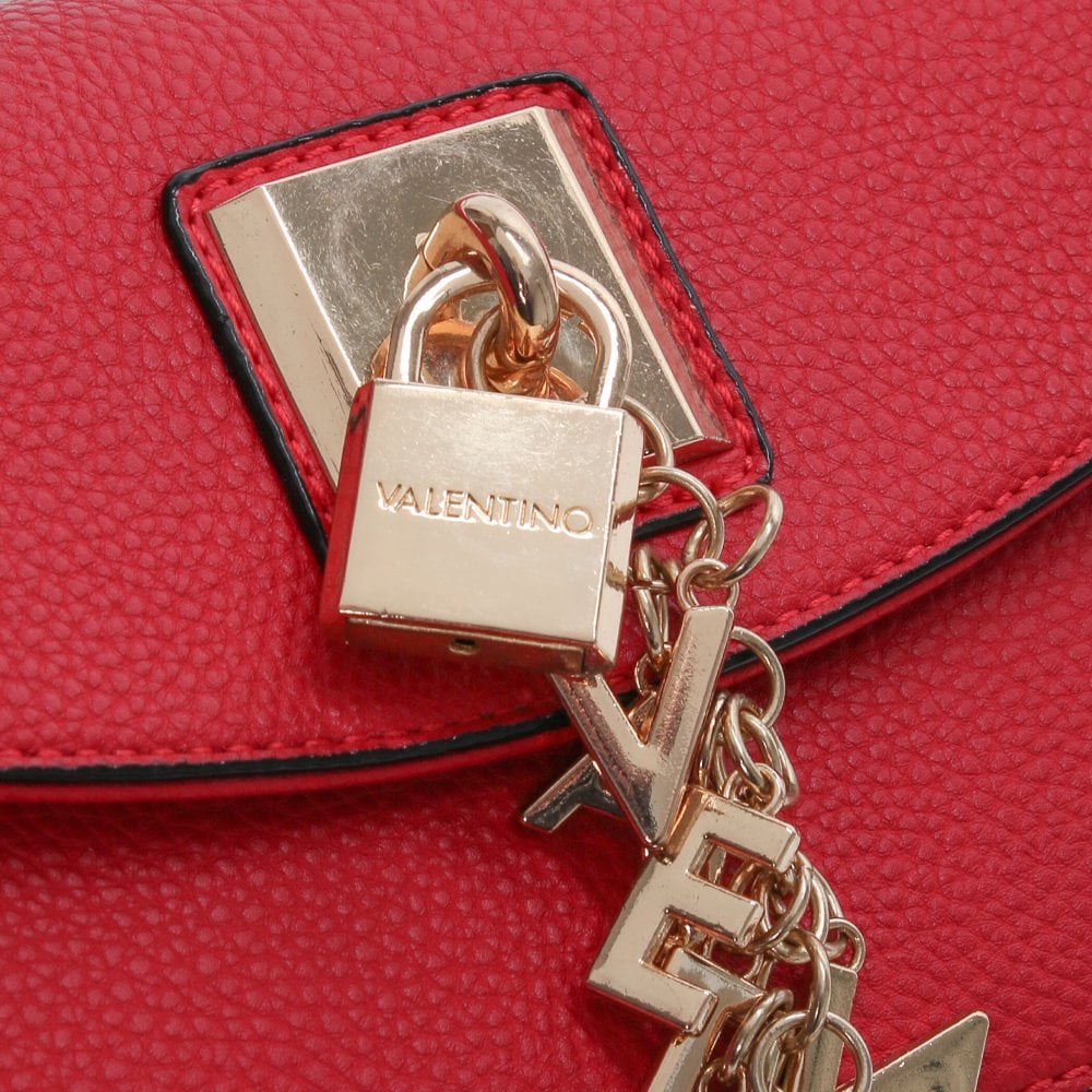 Lilo Red Padlock Cross-Body Bag