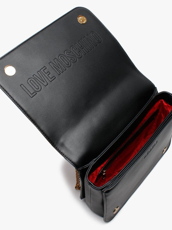 Quilted Black Studded Shoulder Bag