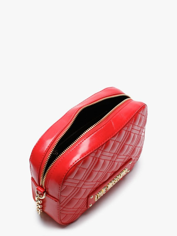 Quilted Red Camera Bag