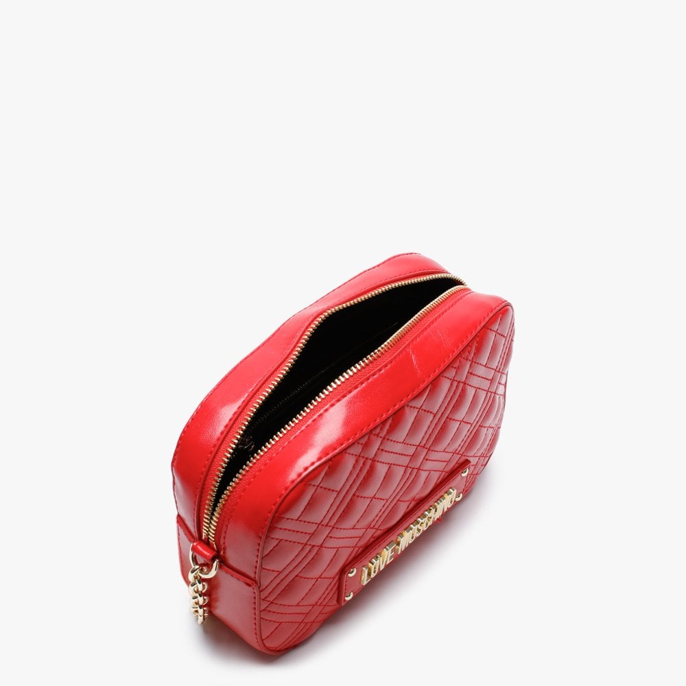 Quilted Red Camera Bag