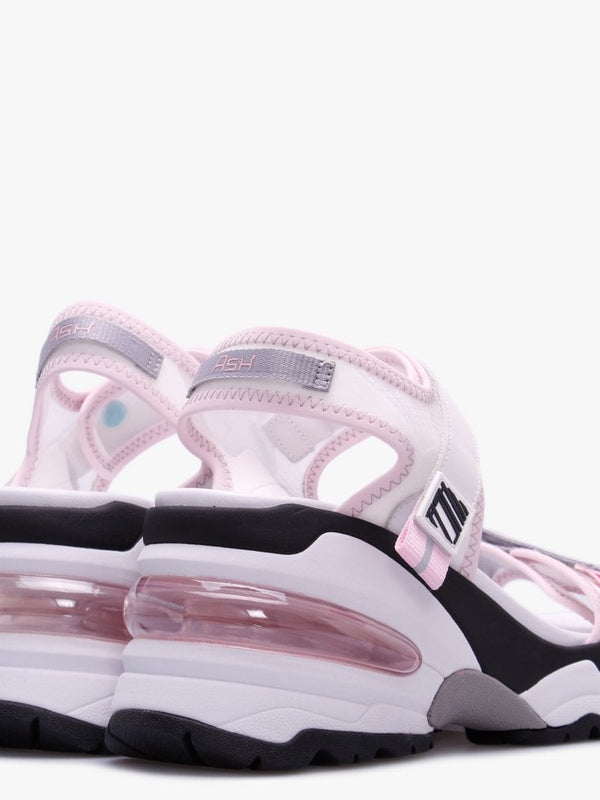 Deep White Transparent Wedge Trainer Sandals