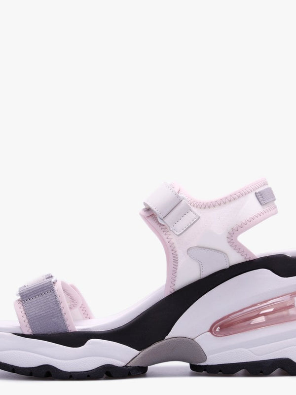 Deep White Transparent Wedge Trainer Sandals