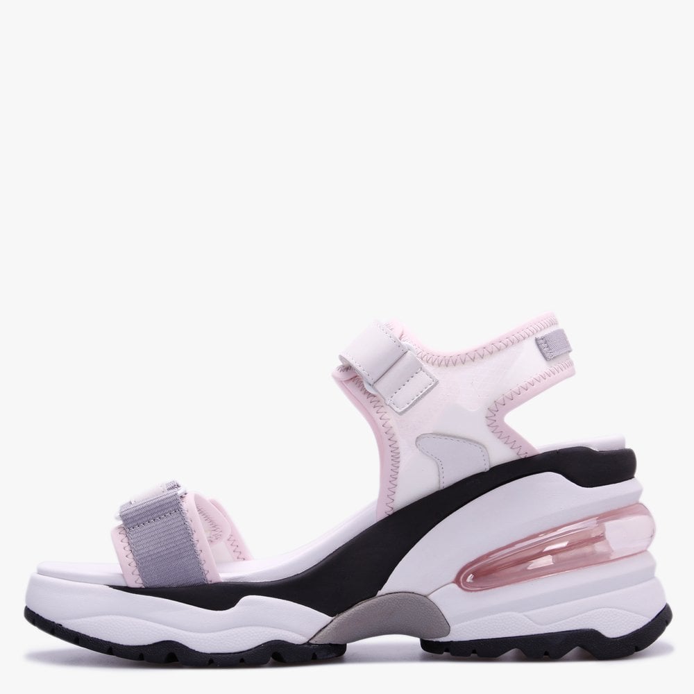 Deep White Transparent Wedge Trainer Sandals