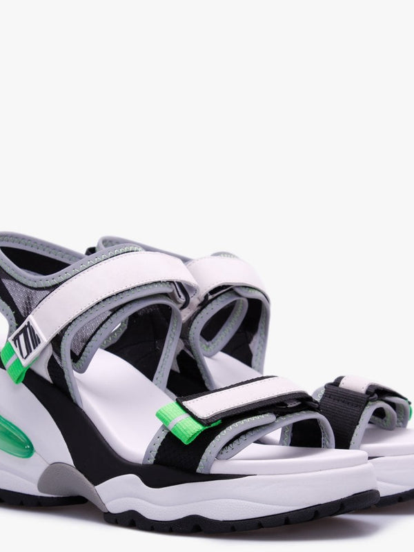 Deep Black Transparent Wedge Trainer Sandals
