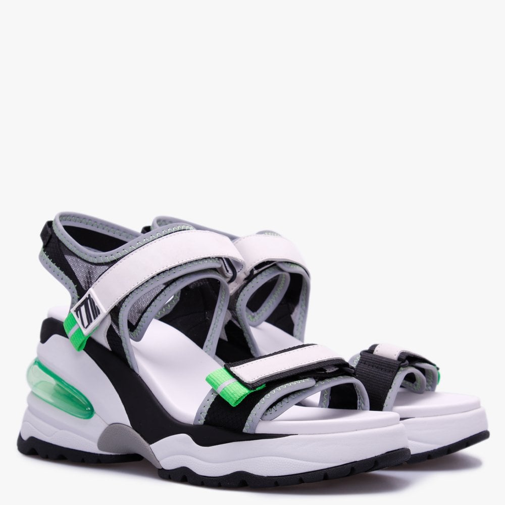Deep Black Transparent Wedge Trainer Sandals