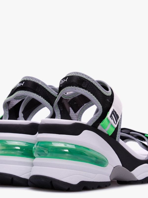 Deep Black Transparent Wedge Trainer Sandals
