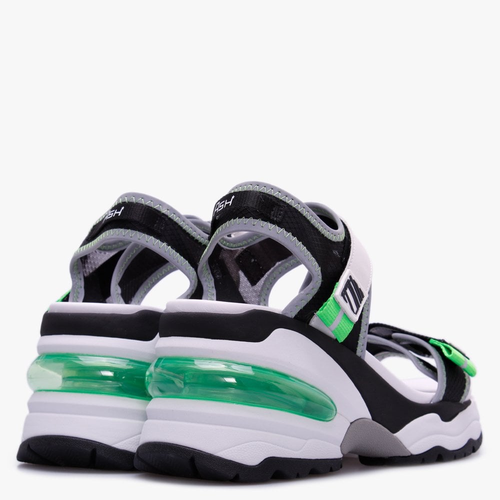 Deep Black Transparent Wedge Trainer Sandals
