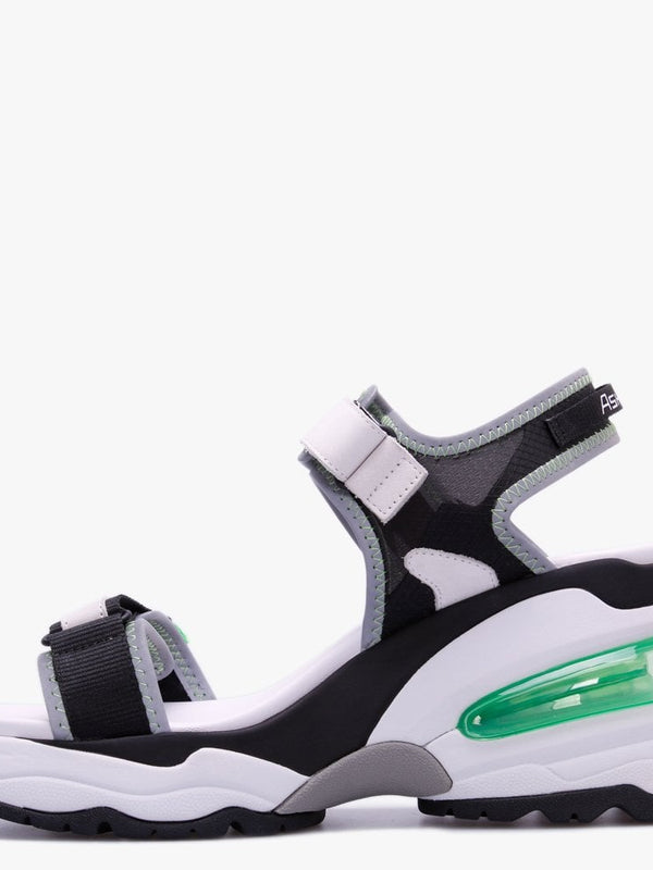 Deep Black Transparent Wedge Trainer Sandals