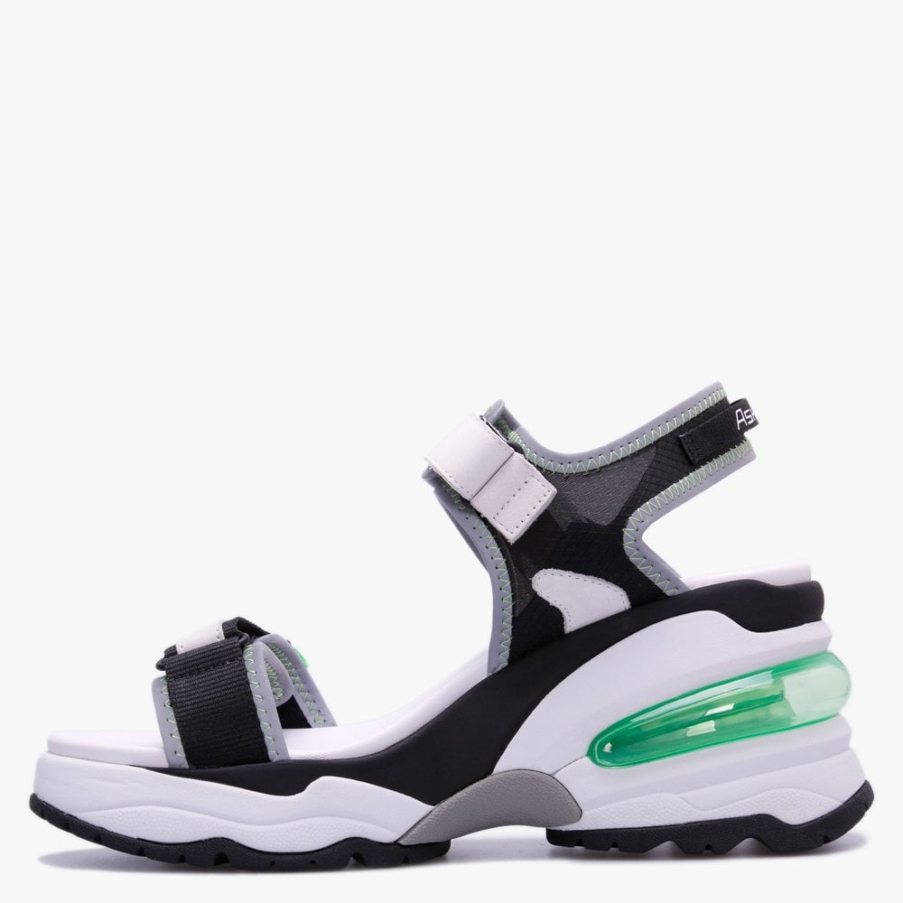 Deep Black Transparent Wedge Trainer Sandals