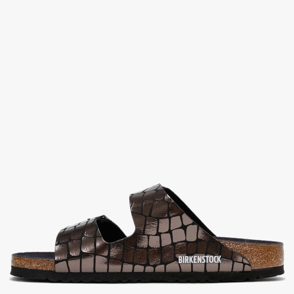 Arizona Gator Gleam Black Mules