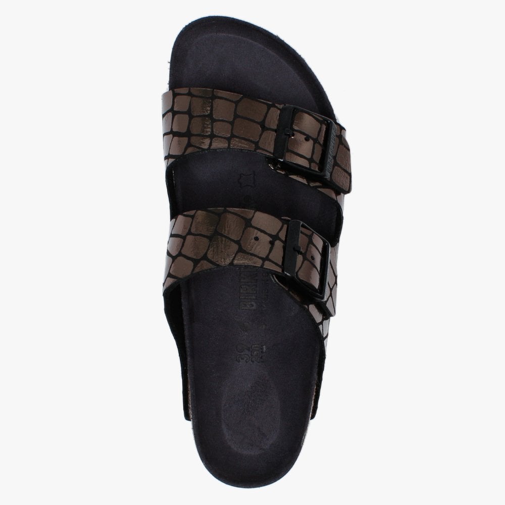 Arizona Gator Gleam Black Mules