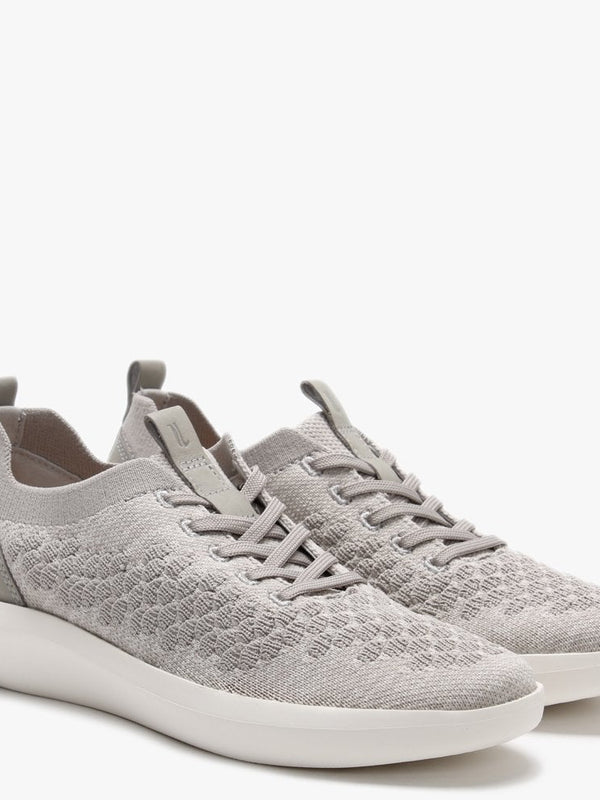 Impact Grey Knitted Lace Up Trainers