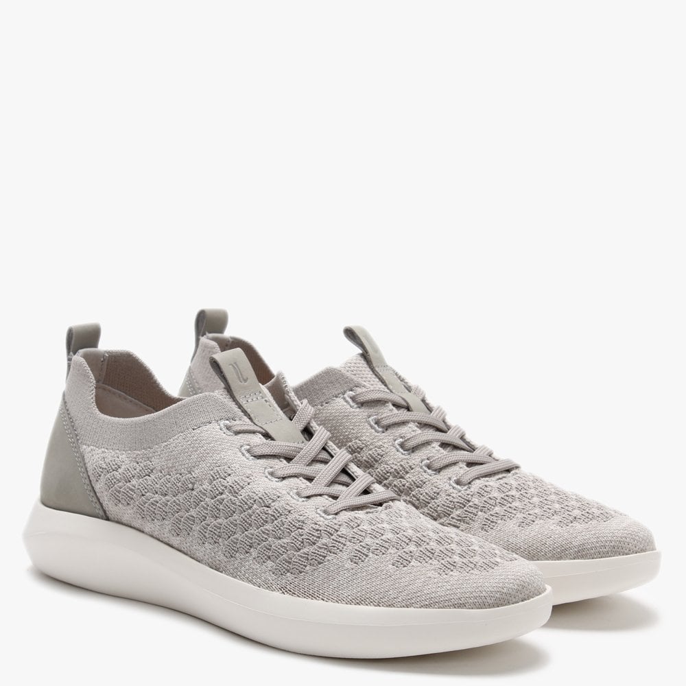 Impact Grey Knitted Lace Up Trainers