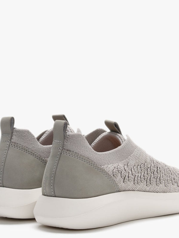 Impact Grey Knitted Lace Up Trainers