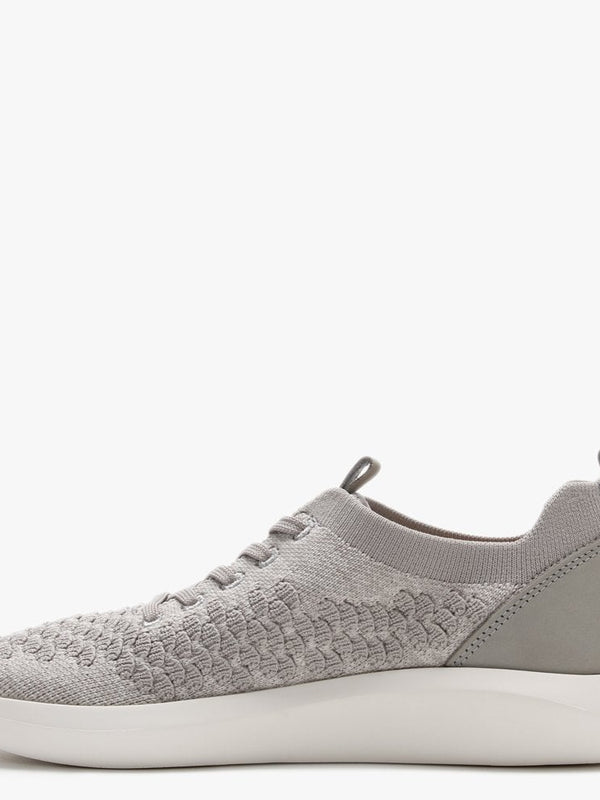 Impact Grey Knitted Lace Up Trainers