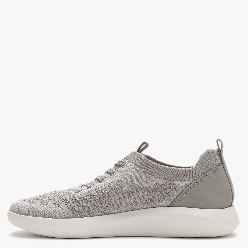 Impact Grey Knitted Lace Up Trainers