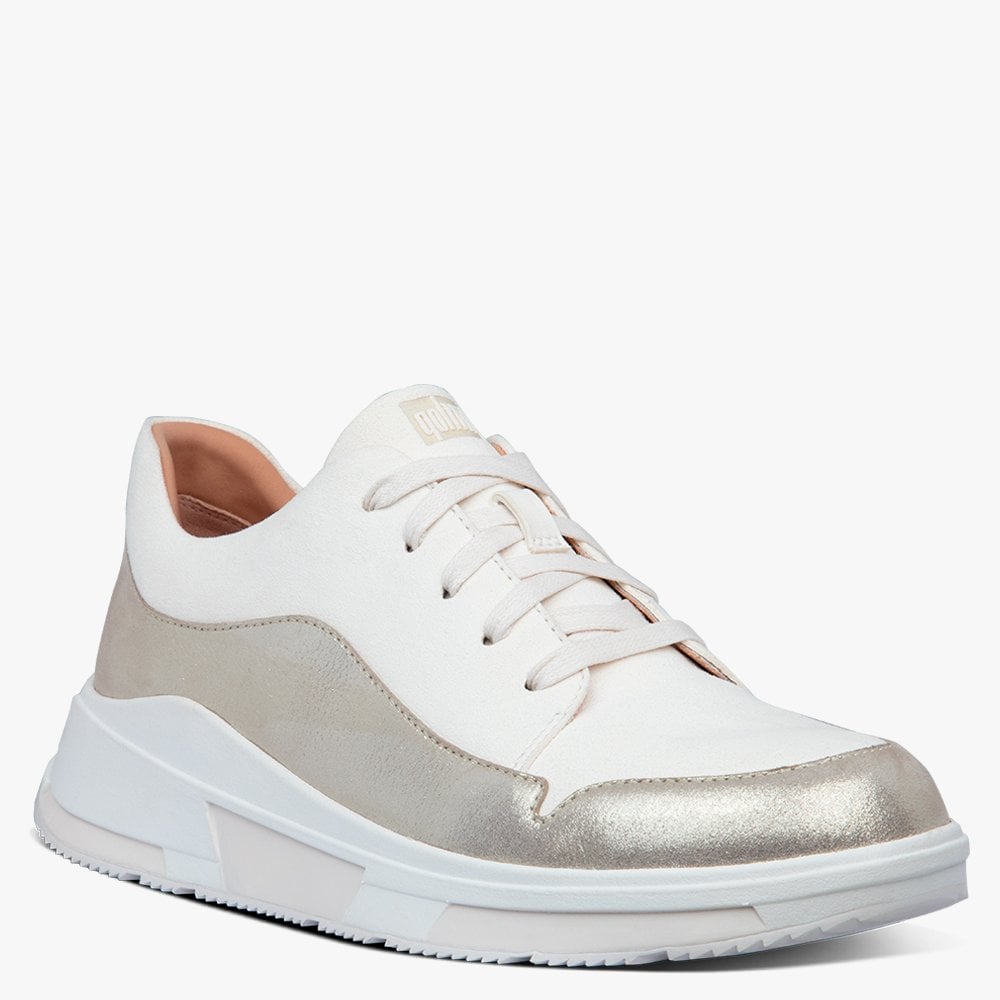 Freya Stone Suede Lace Up Trainers
