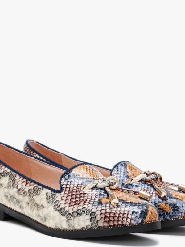 Elissy Multicoloured Reptile Loafers