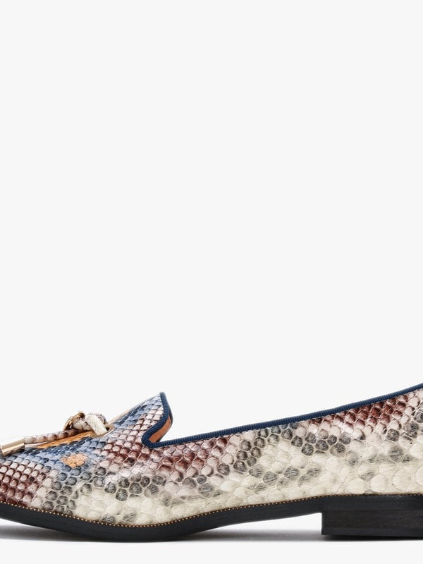 Elissy Multicoloured Reptile Loafers