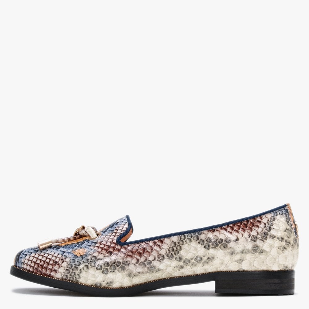 Elissy Multicoloured Reptile Loafers