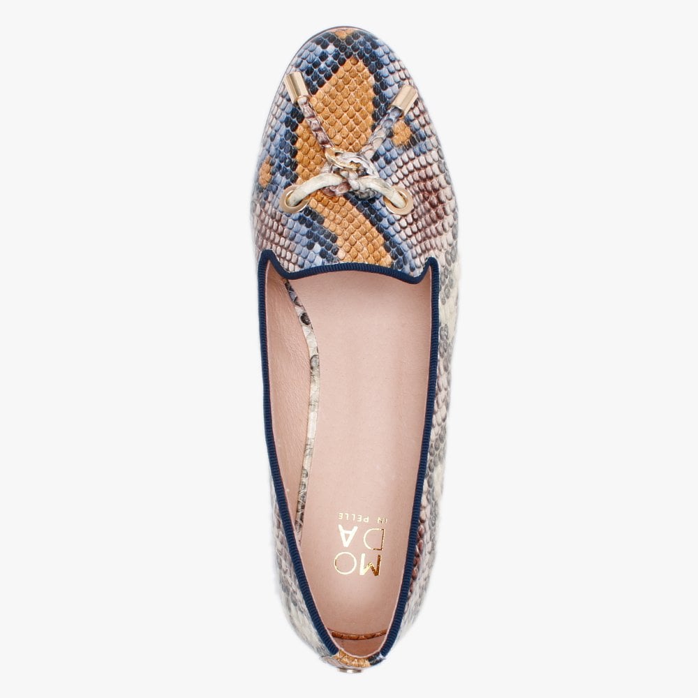 Elissy Multicoloured Reptile Loafers