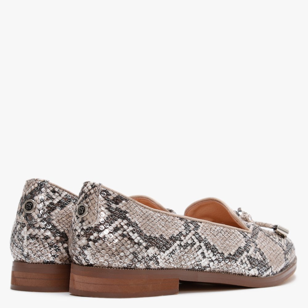 Elissy Nude Reptile Loafers