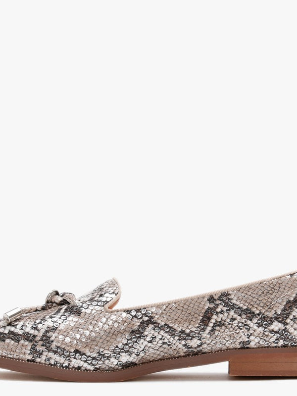 Elissy Nude Reptile Loafers
