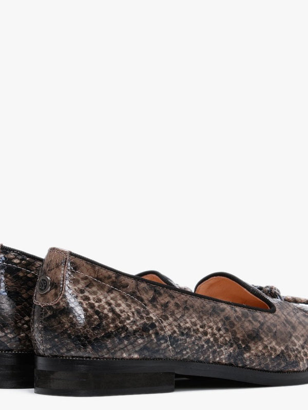 Elissy Taupe Reptile Loafers